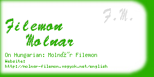 filemon molnar business card